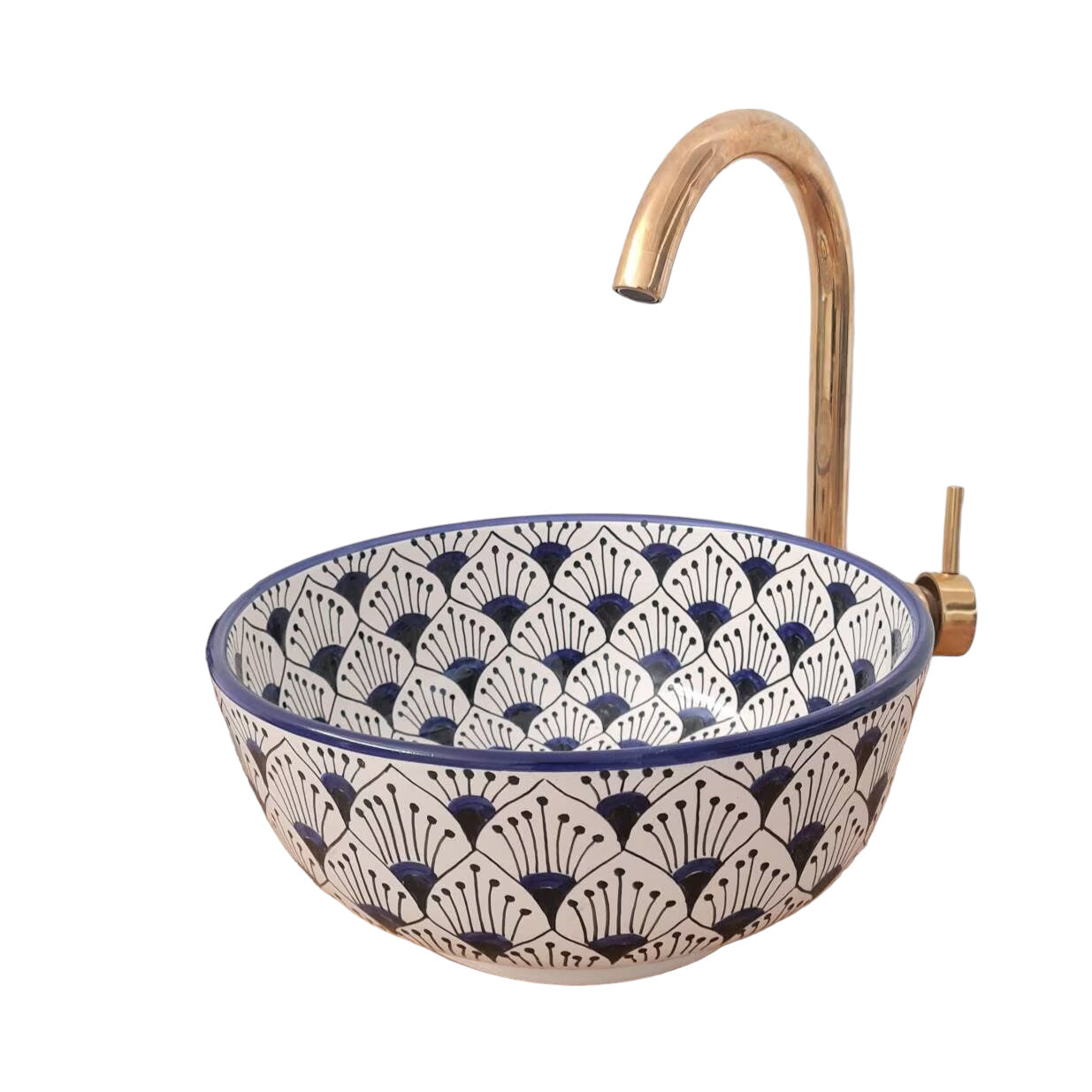 Moroccan sink | moroccan ceramic sink | bathroom sink | moroccan bathroom basin | cloakroom basin | Bleu sink #10