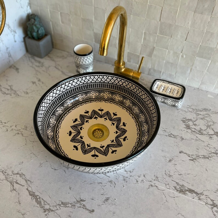 Handmade Moroccan Ceramic Sink #51A