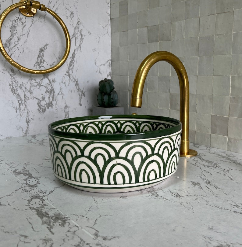  Handmade Moroccan Ceramic Sink #57B