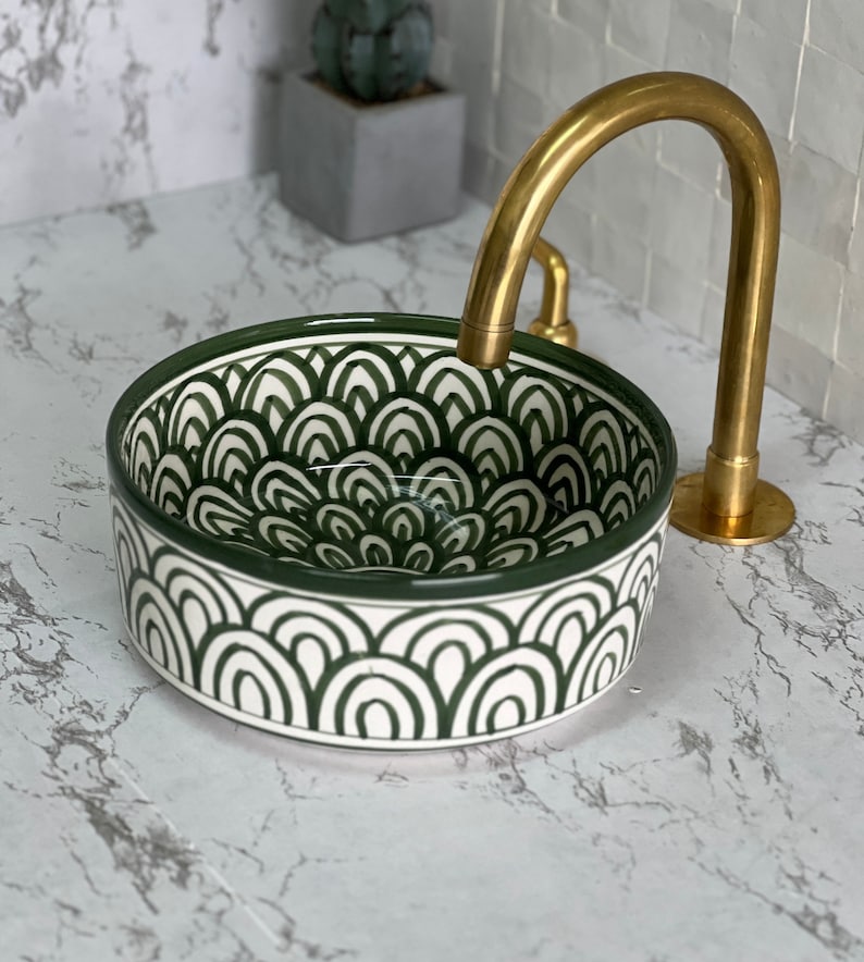  Handmade Moroccan Ceramic Sink #57B