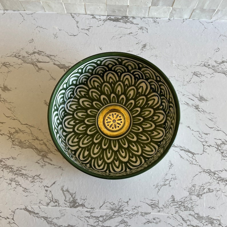  Handmade Moroccan Ceramic Sink #57B