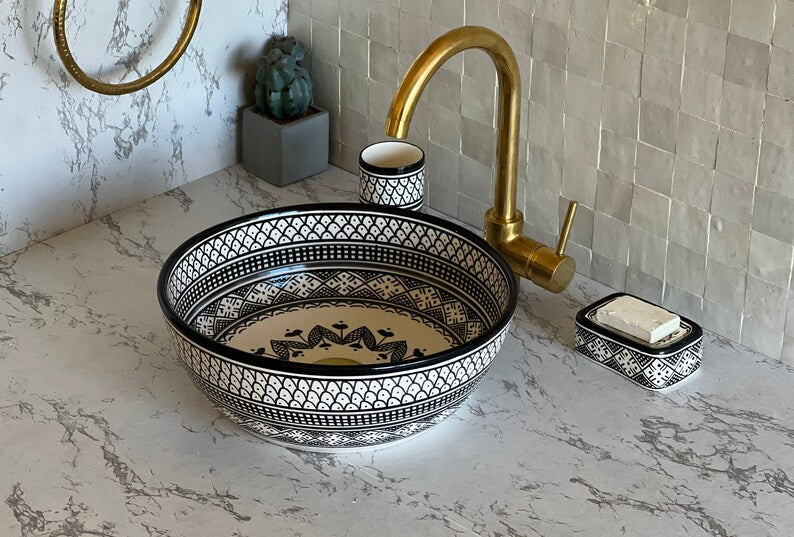 Handmade Moroccan Ceramic Sink #51A