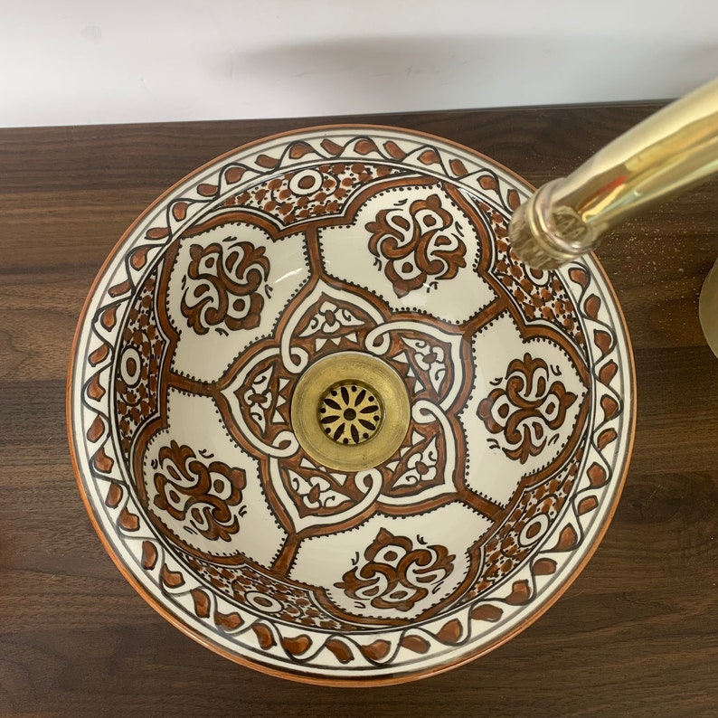 Handmade Moroccan Ceramic Sink #96A