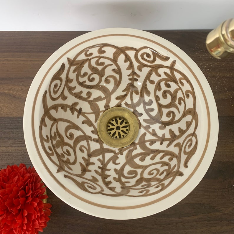 Handmade Moroccan Ceramic Sink #183A