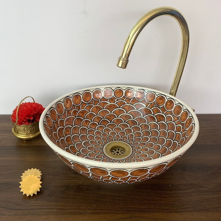 Handmade Moroccan Ceramic Sink #140