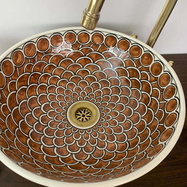 Handmade Moroccan Ceramic Sink #140