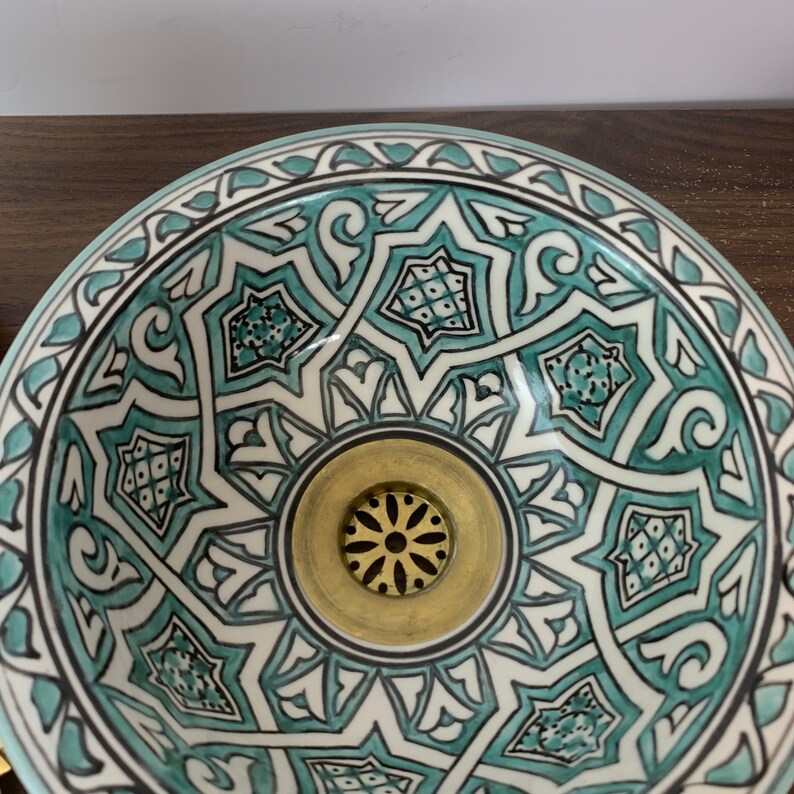 Bathroom sink | Beautiful unique green sink bowl | Moroccan sink #204