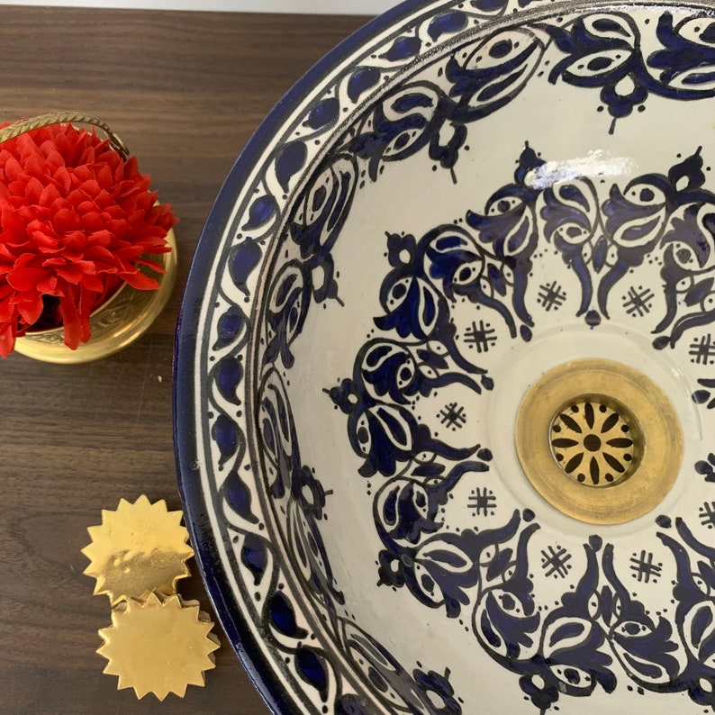 Handmade Moroccan Ceramic Sink #96B
