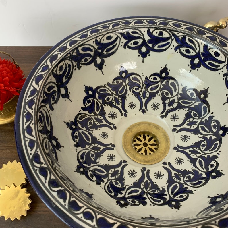 Handmade Moroccan Ceramic Sink #96B