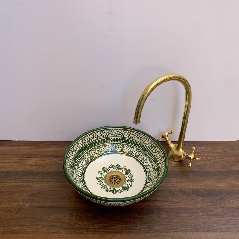 Handmade Moroccan Ceramic Sink #185D