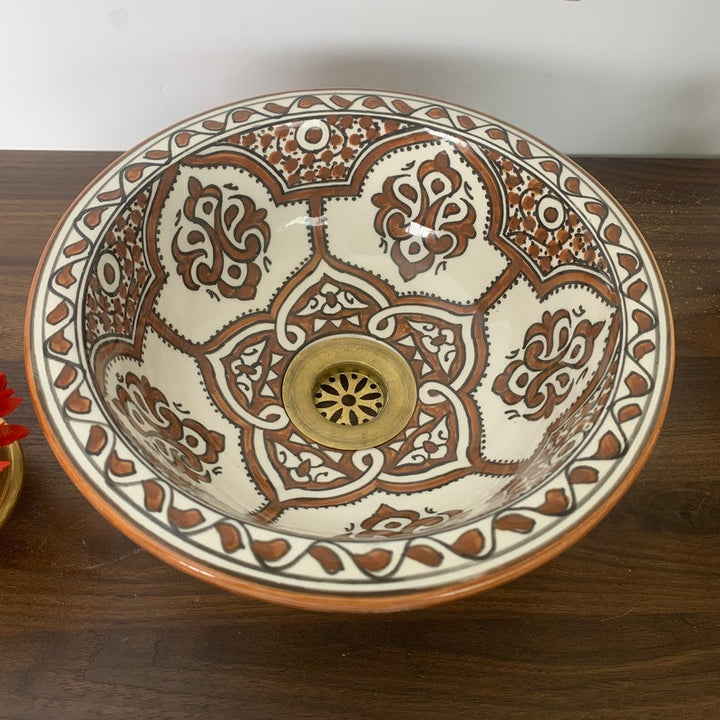 Handmade Moroccan Ceramic Sink #96A