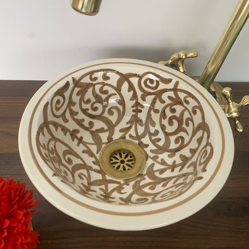 Handmade Moroccan Ceramic Sink #183A