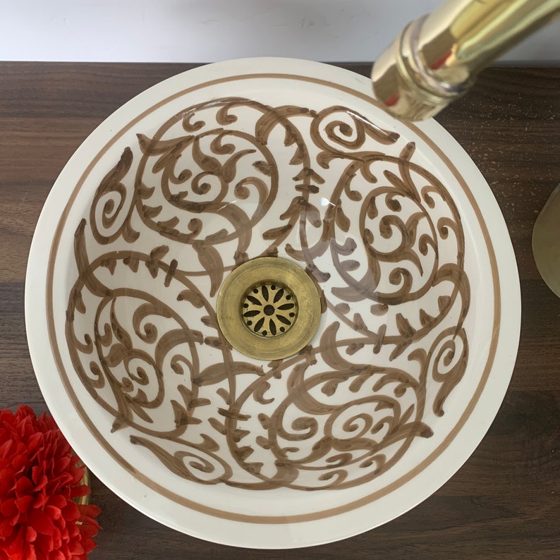 Handmade Moroccan Ceramic Sink #183A