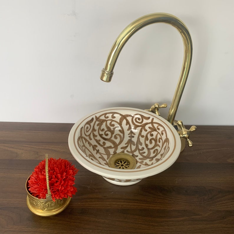 Handmade Moroccan Ceramic Sink #183A