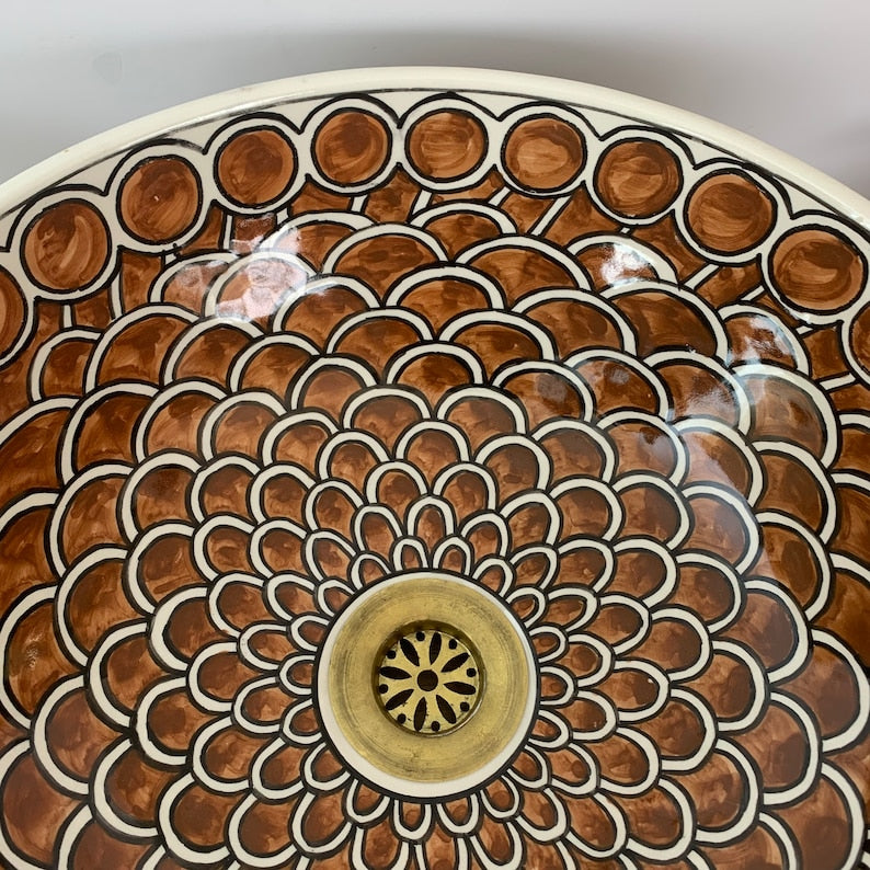 Handmade Moroccan Ceramic Sink #140