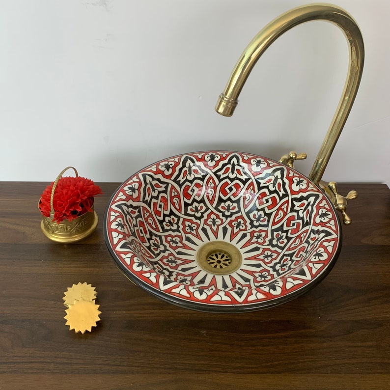  Handmade Moroccan Ceramic Sink #7