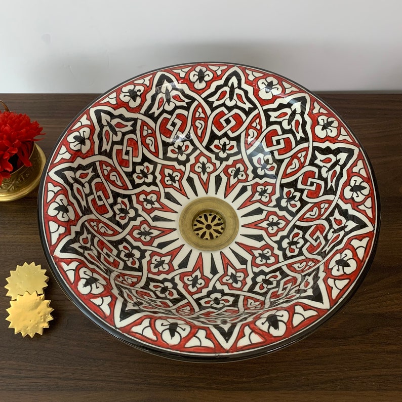  Handmade Moroccan Ceramic Sink #7