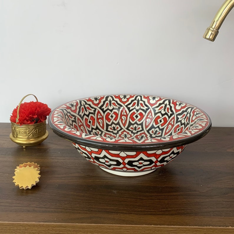  Handmade Moroccan Ceramic Sink #7