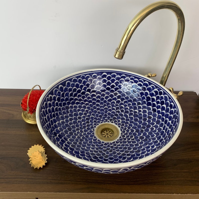  Handmade Moroccan Ceramic Sink #6