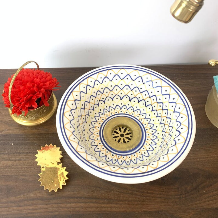 Handmade Moroccan Ceramic Sink #185A