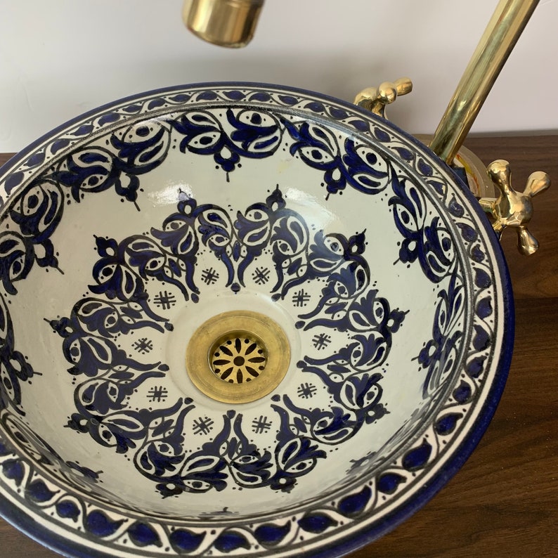 Handmade Moroccan Ceramic Sink #96B