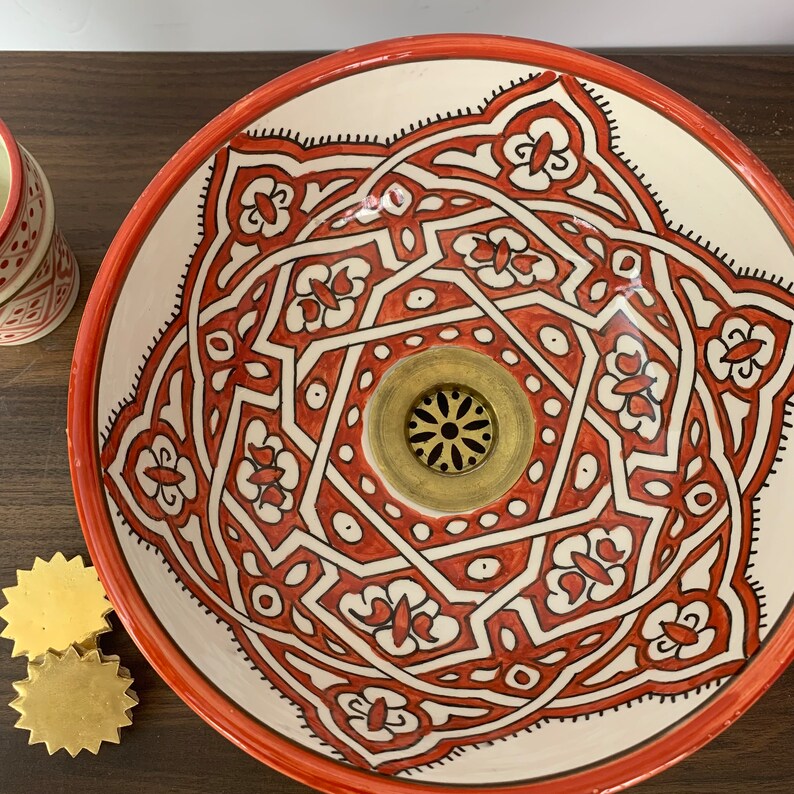 Handmade Moroccan Ceramic Sink #183B
