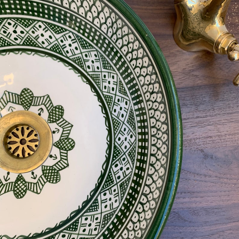 Handmade Moroccan Ceramic Sink #185D