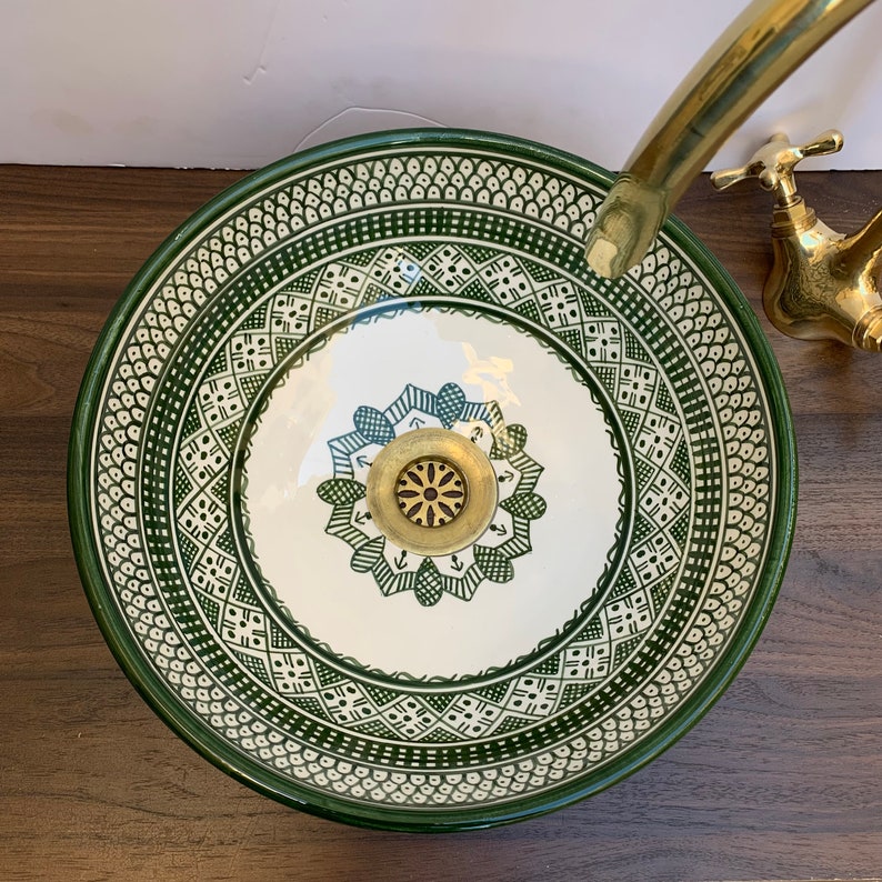 Handmade Moroccan Ceramic Sink #185D