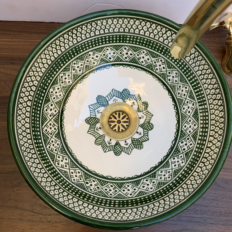 Handmade Moroccan Ceramic Sink #185D