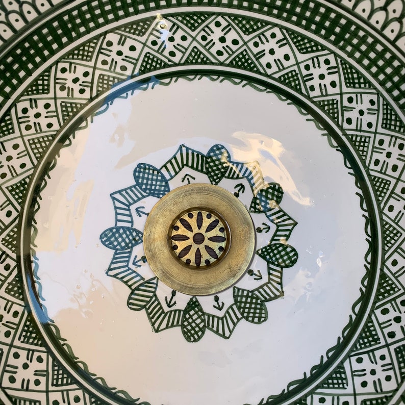 Handmade Moroccan Ceramic Sink #185D