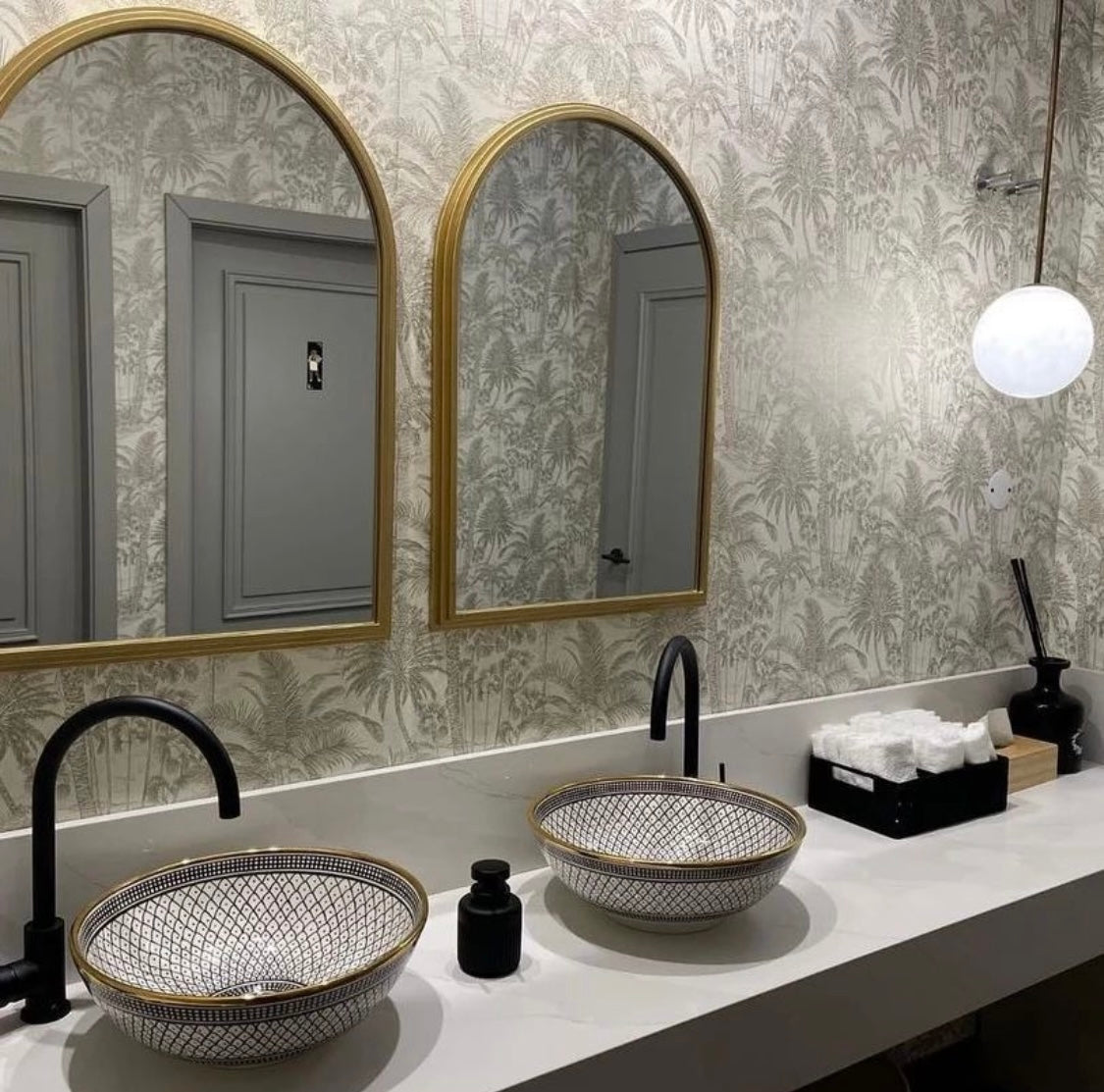 Golden sink 14k karat - bathroom sink - moroccan sink - Handmade ceramic sink - bathroom washbasin #20B
