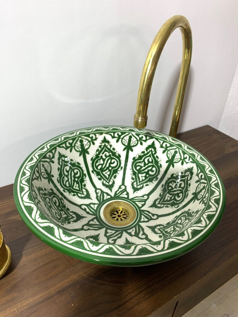 Handmade Moroccan Ceramic Sink #98 