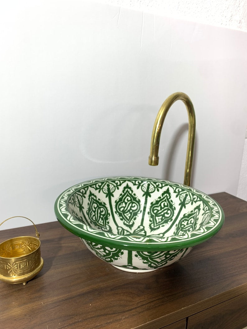 Handmade Moroccan Ceramic Sink #98 
