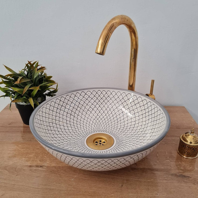 Handmade Moroccan Ceramic Sink #41