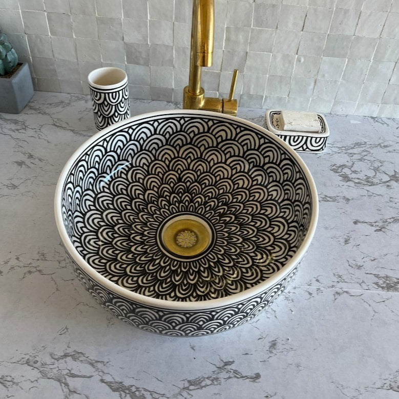 Handmade Moroccan Ceramic Sink #48