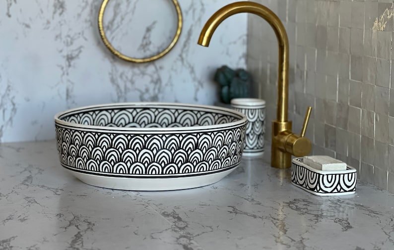 Handmade Moroccan Ceramic Sink #48