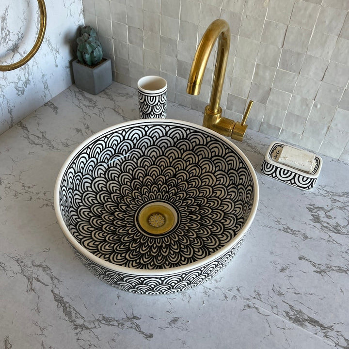 Handmade Moroccan Ceramic Sink #48