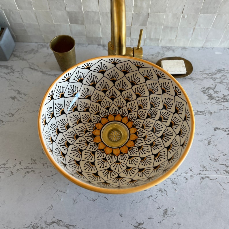  Handmade Moroccan Ceramic Sink #47