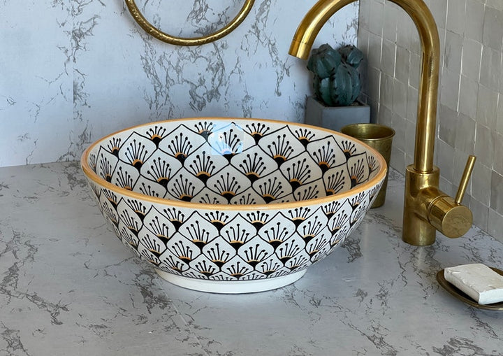  Handmade Moroccan Ceramic Sink #47