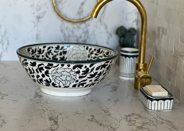 Handmade Moroccan Ceramic Sink #97