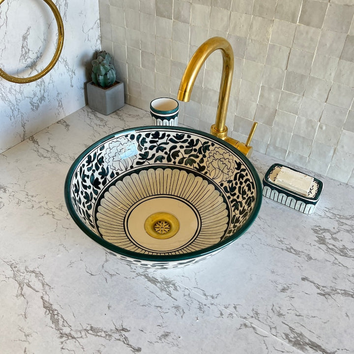 Handmade Moroccan Ceramic Sink #97