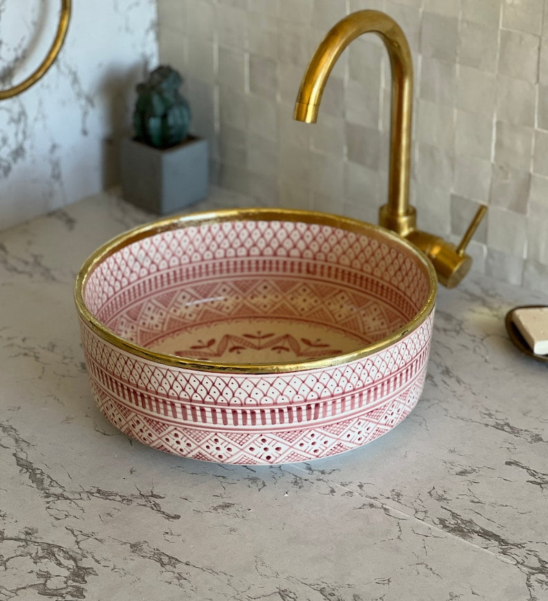  Handmade Moroccan Ceramic Sink #125