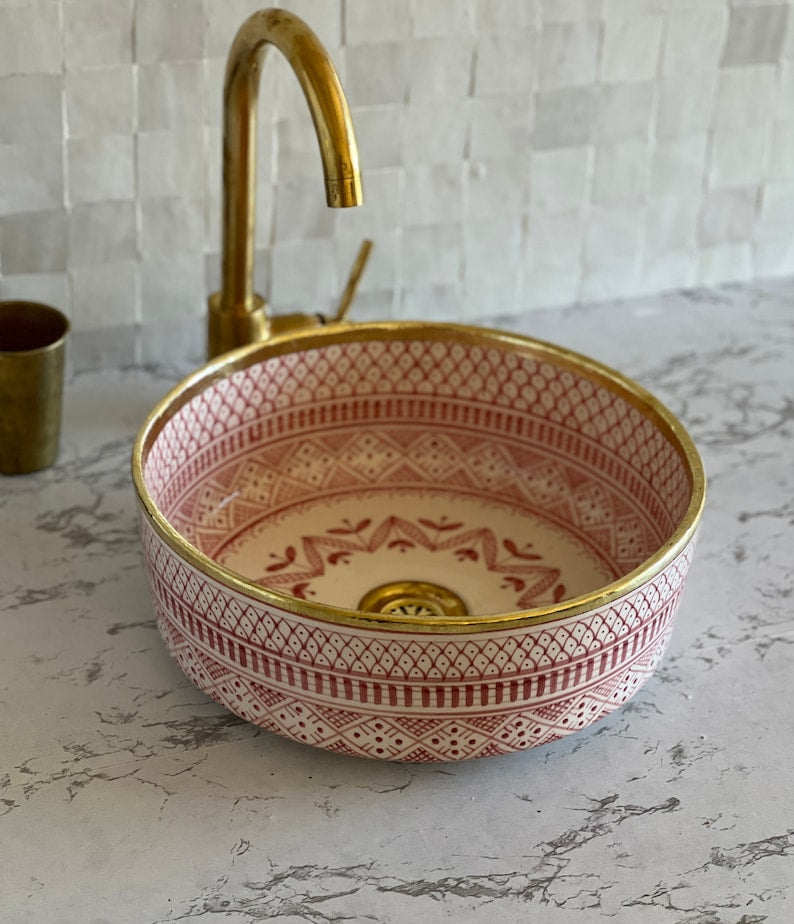  Handmade Moroccan Ceramic Sink #125