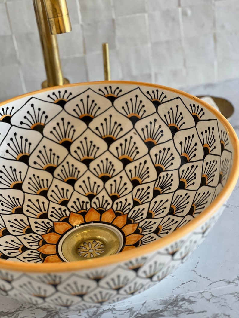  Handmade Moroccan Ceramic Sink #47