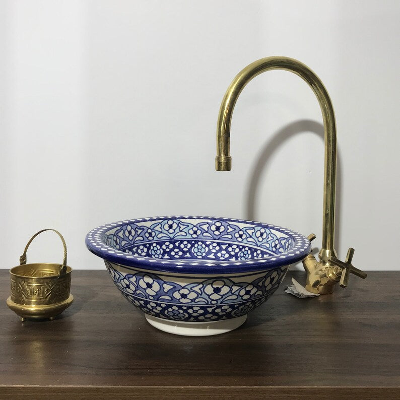  Handmade Moroccan Ceramic Sink #15