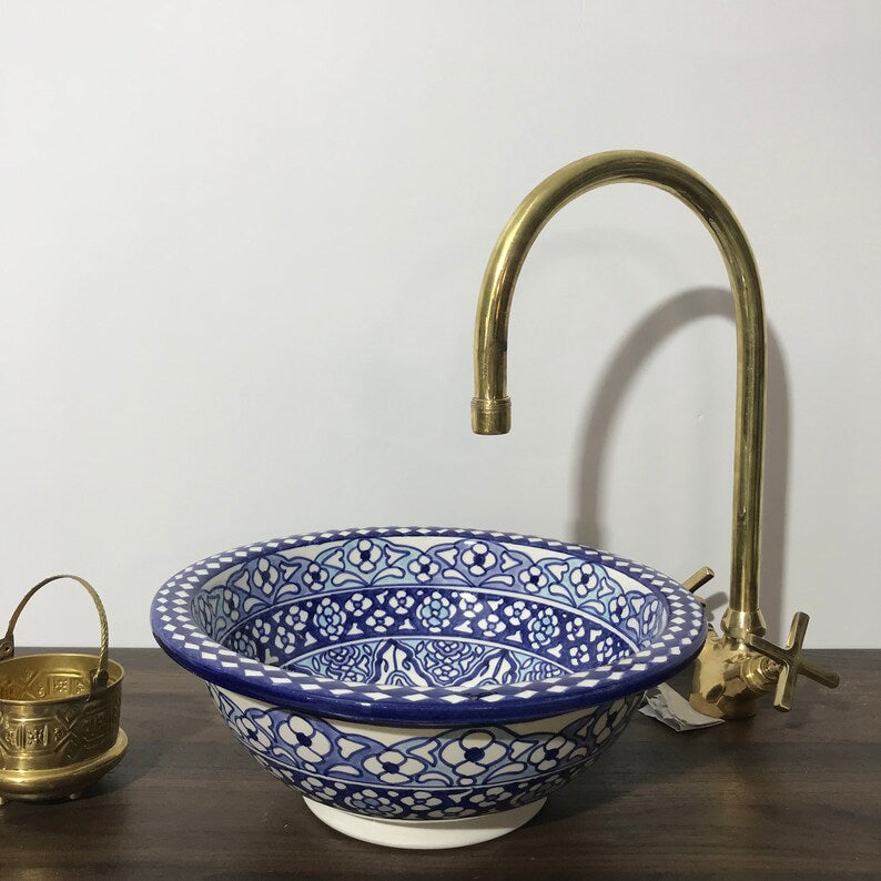  Handmade Moroccan Ceramic Sink #15