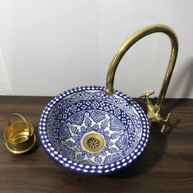  Handmade Moroccan Ceramic Sink #15