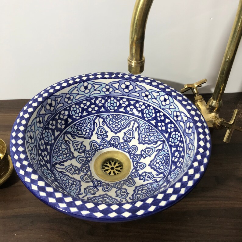  Handmade Moroccan Ceramic Sink #15