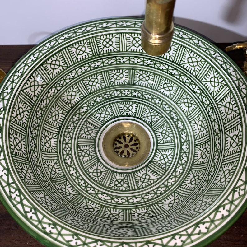  Handmade Moroccan Ceramic Sink #13