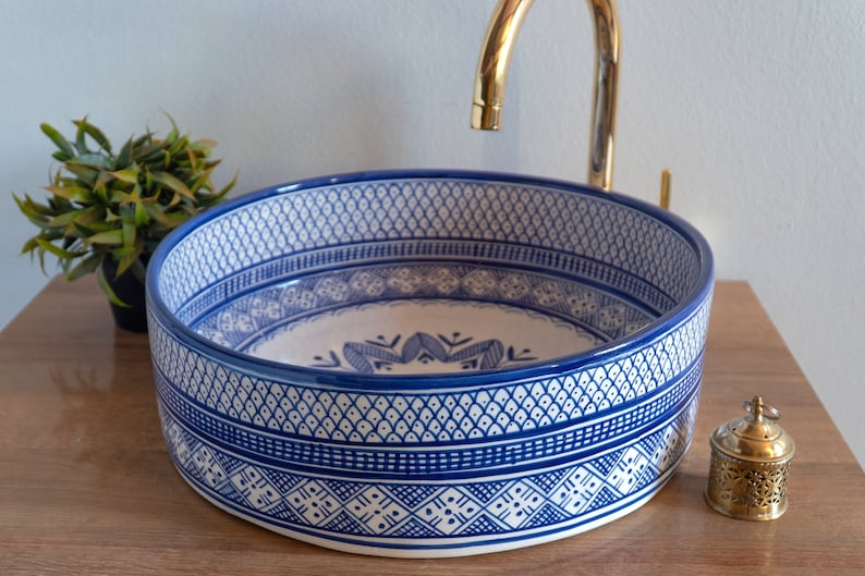 Handmade Moroccan Ceramic Sink #40